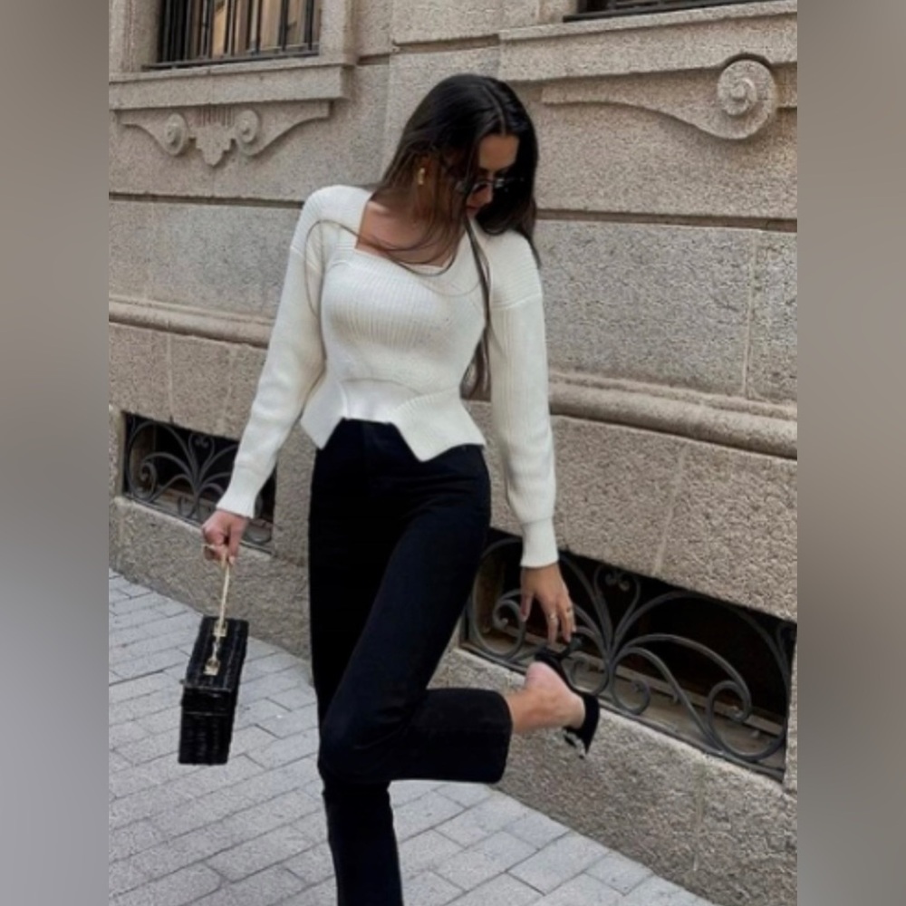ZARA ASYMMETRICAL SWEATER LIMITED EDITION SIZE M REF. 6771/031 - Picture 5 of 7